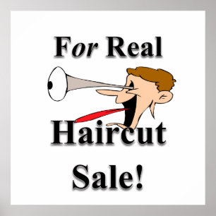 For Real Haircut Sale Poster Matte