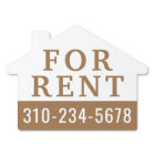 For Rent Beige Custom Color Sign