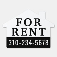 For Rent Black and White Custom Color Sign