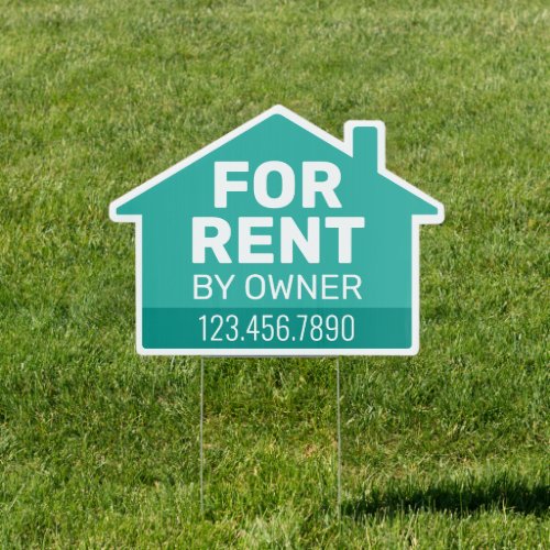 For Rent by Owner _ Phone Number Modern House Sign