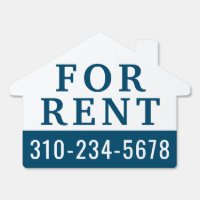 For Rent Dark Blue Custom Color Sign