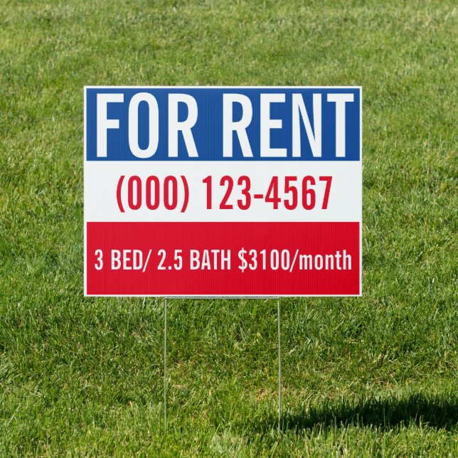 For Rent Real Estate Yard Sign (Insitu)