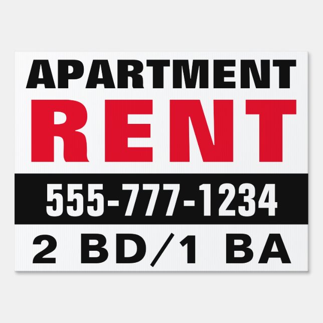 For Rent  Sign (Front)