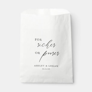 For Richer or Poorer Wedding Scratch Ticket Favor Bag