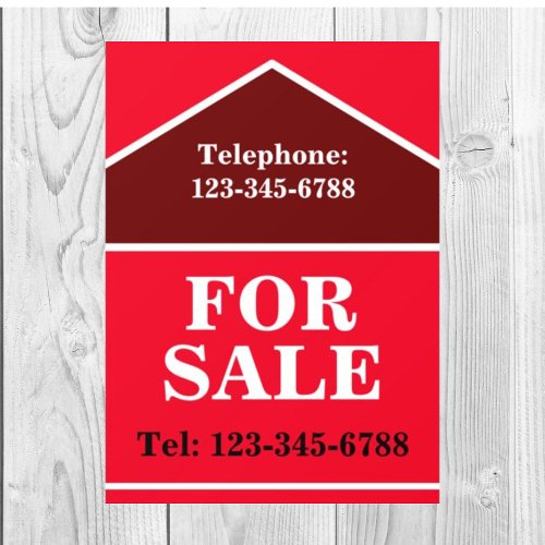 FOR SALE BIG BOLD SIGNAGE Real Estate  Window Cling