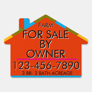 FOR SALE BY OWNER FARM FOR SALE SIGN , BRIGHT