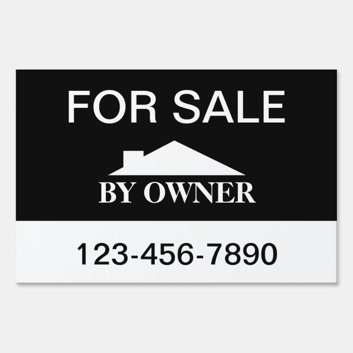 For Sale By Owner House Sale Lawn Signs