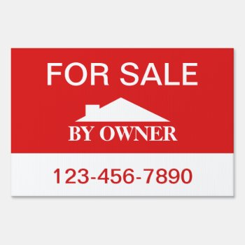 For Sale By Owner House Sale Sign by Ricaso_Intros at Zazzle