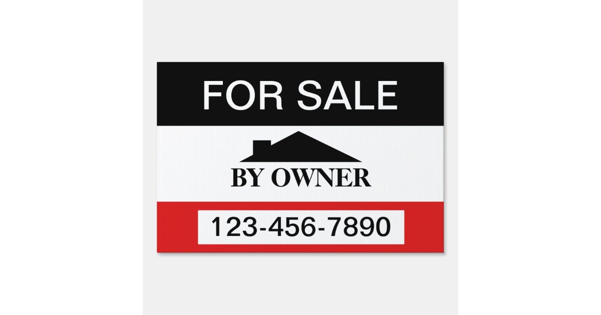 For Sale By Owner House Sale Sign | Zazzle.com