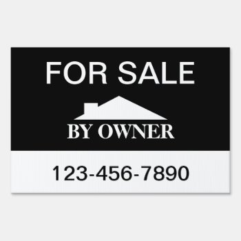 For Sale By Owner House Sale Yard Sign by Ricaso_Intros at Zazzle