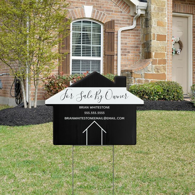 For Sale By Owner Real Estate Chic Custom House Si Sign (Creator Uploaded)