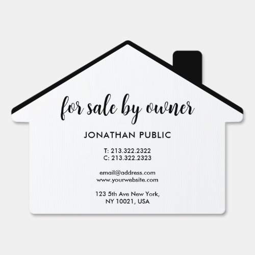 For Sale By Owner Real Estate Outdoor Typography Sign