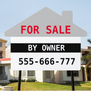 For Sale By Owner Real Estate Property Selling Sign