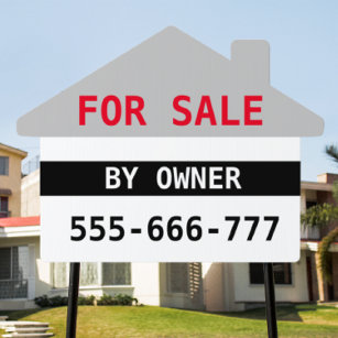 For Sale By Owner Real Estate Property Selling Sign