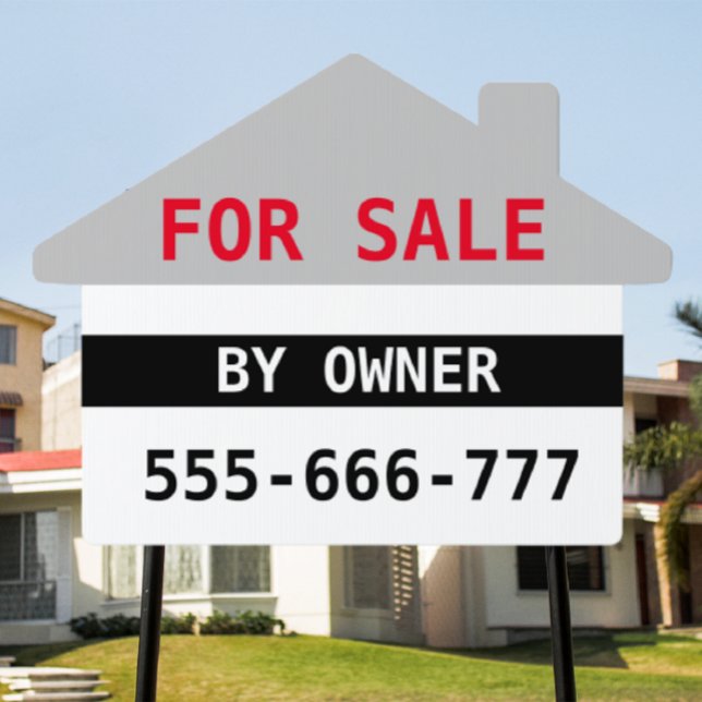 For Sale By Owner Real Estate Property Selling Sign (realtor house sign)