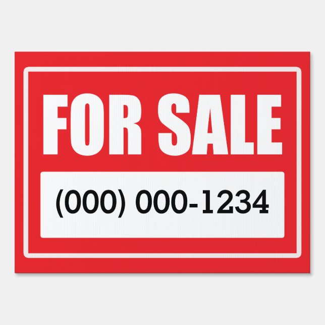 For Sale Custom Medium Yard Sign (Front)