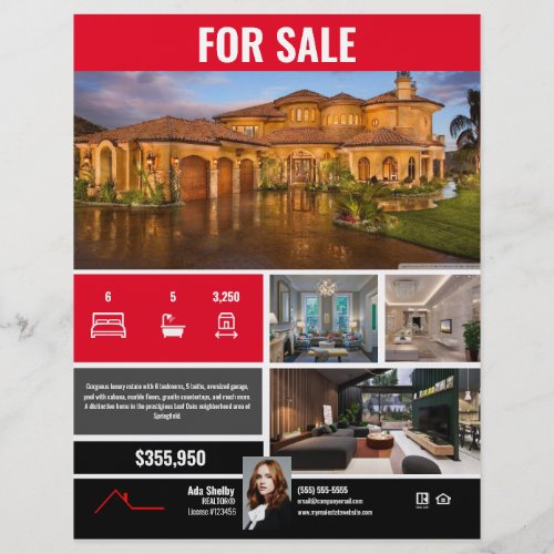 For Sale Flyer _ Red Modern