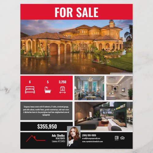 For Sale Flyer _ Red Modern