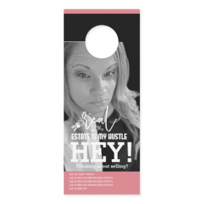 For Sale Home Listed Leasing Business Photo Pink Door Hanger