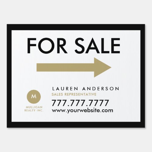 For Sale Modern Real Estate Lawn Yard Sign