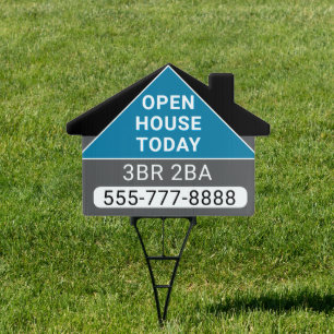 For Sale! Open House yard sign