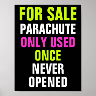 For Sale Parachute Only Used Once Never Opened Poster