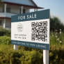 For Sale | QR Code Realtor Agent Listing Blue Yard Sign
