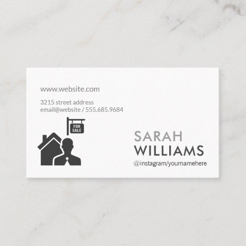 For Sale Real Estate Business Card