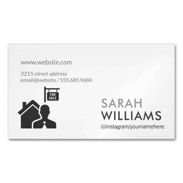 For Sale Real Estate Business Card Magnet (Front)