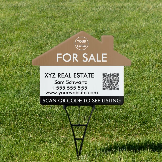 FOR SALE REALTOR SEE QR CODE CUSTOM SIGN (Insitu)