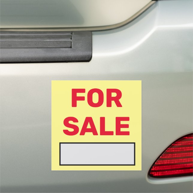 For Sale Sign for Cars (In Situ)
