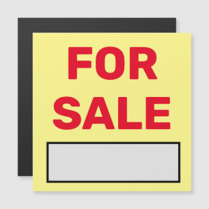For Sale Sign for Cars
