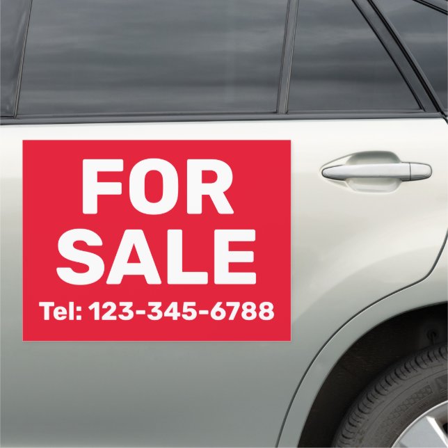 For Sale Sign for Cars (In Situ)