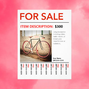 FOR SALE Tear Off Photo Template Flyer