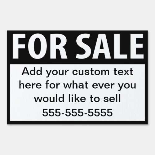 For Sale Yard Sign