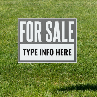 For Sale Yard Sign (Gray)
