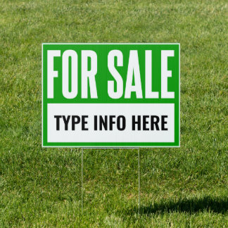 For Sale Yard Sign (Green)