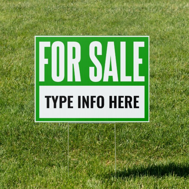 For Sale Yard Sign (Green) (Insitu)