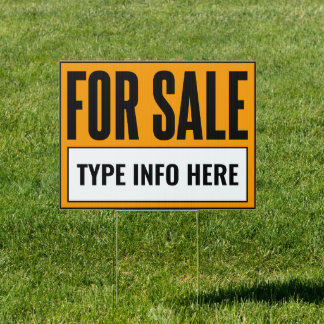 For Sale Yard Sign (Orange)
