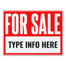 For Sale Yard Sign (Red)