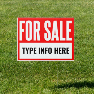 For Sale Yard Sign (Red)