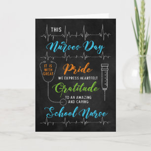 for School Nurse National Nurses Day Chalkboard Card