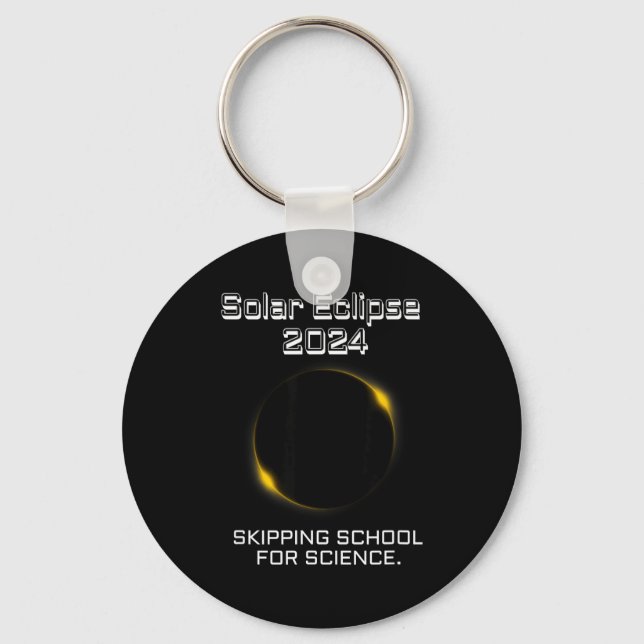 For Shirt Solar Eclipse Skipping School Science Keychain (Front)