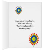 For sister age 4, a happy flowers card (Inside (Right))