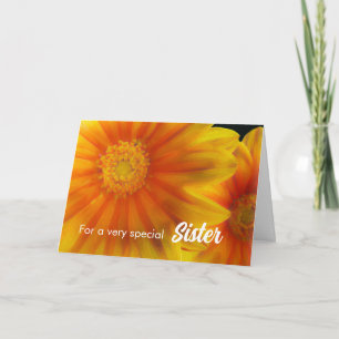 For Sister Birthday Gazania Flowers Card