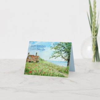 For Sister in Law on Birthday Poppy Field Painting