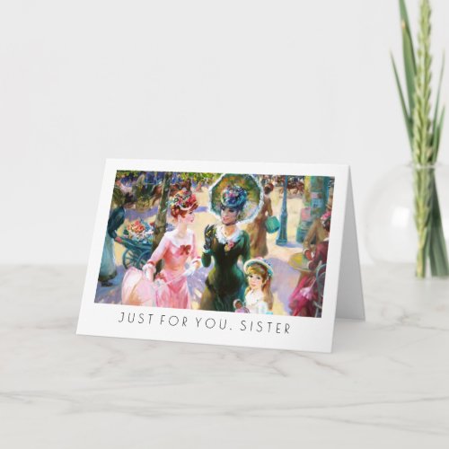 For Sister on Mothers Day Fine Art  Card
