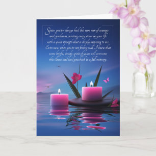 for Sister Sentimental Get Well Zen Theme Card