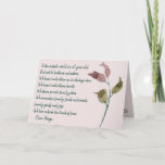 For Sister Sentimental Poem Pretty Pink Birthday Card<br><div class="desc">Brother / Sister birthday. A gorgeous greeting card for a sibling.</div>