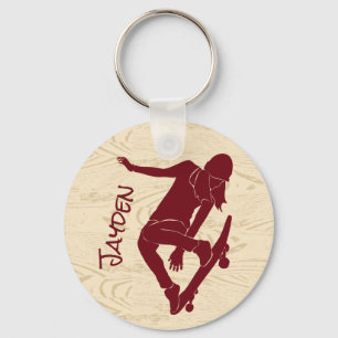 For Skateboarders Skateboarding Graphic Keychain